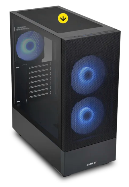 Magnetic Dust Filter LIAN LI Mid-Tower Chassis mATX Computer Case PC Gaming Case w/Tempered Glass Side Panel Water-Cooling Ready Side Ventilation and 2x120mm PWM Fan Pre-Installed 205M, Black 