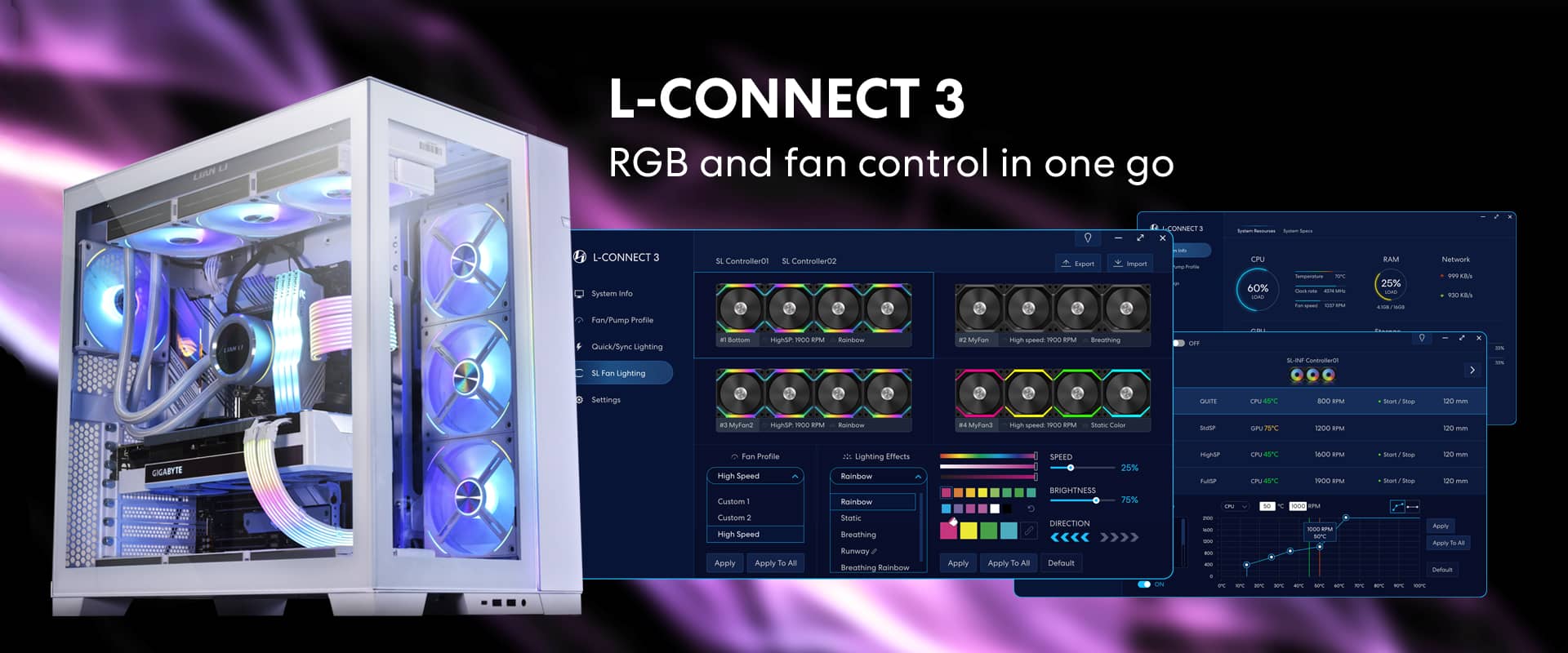 L-Connect3 RGB и управление вентилятором за один раз